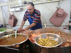 メキシコシティーのタコス屋台の人