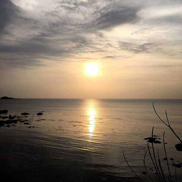 夕日